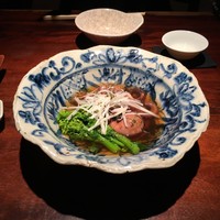 蕎麦懐石 無庵 - 飯蛸と菜花の煮合わせ