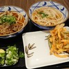 Marugame Udon - 料理写真:1901_Marugame Udon-丸亀製麺- Fx Sudirman_NIKU UDON@52,727Rp(肉うどん)+KAKE UDON@Free(かけうどん)+KAKIAGE TEMPURA＠11,818Rp(かき揚げ天ぷら)