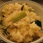 日本料理 晴山 - ご飯セットのご飯　大山地鶏と九条ネギ