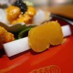 日本料理 幸庵 - カラスミと雪の下大根