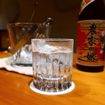 日本料理 幸庵 - 焼き芋焼酎 農家の嫁ロック