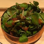 肉屋 雪月花 NAGOYA - 天然クレソンのサラダにイチゴのドレッシング