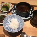 肉屋 雪月花 NAGOYA - 銀のみかづき 松阪牛のしぐれ煮、カレーライス、赤だし
