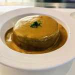 赤白 - フレンチおでんの大根ポルチーニ茸ソース
      これはおなじみ❤︎絶対食べるヤツ