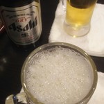 Chinka Saibou - セット生ビールと瓶ビール。