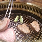 和牛 まつした - ■まつしたお任せ160g 8500＋ｼｬﾄｰﾌﾞtﾘｱﾝ 50ｇ 3400＋生ﾋﾞｰﾙ7802＋ｽﾊﾟｰｸﾘﾝｸﾞﾜｲﾝ ｶﾞｳﾞｧ 5000＋ｺｰｽﾎﾙﾓﾝ5002＝19,460円 2019年03月