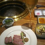 和牛 まつした - ■まつしたお任せ160g 8500＋ｼｬﾄｰﾌﾞtﾘｱﾝ 50ｇ 3400＋生ﾋﾞｰﾙ7802＋ｽﾊﾟｰｸﾘﾝｸﾞﾜｲﾝ ｶﾞｳﾞｧ 5000＋ｺｰｽﾎﾙﾓﾝ5002＝19,460円 2019年03月