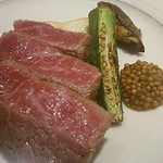 和牛 まつした - ■まつしたお任せ160g 8500＋ｼｬﾄｰﾌﾞtﾘｱﾝ 50ｇ 3400＋生ﾋﾞｰﾙ7802＋ｽﾊﾟｰｸﾘﾝｸﾞﾜｲﾝ ｶﾞｳﾞｧ 5000＋ｺｰｽﾎﾙﾓﾝ5002＝19,460円 2019年03月