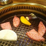 和牛 まつした - ■まつしたお任せ160g 8500＋ｼｬﾄｰﾌﾞtﾘｱﾝ 50ｇ 3400＋生ﾋﾞｰﾙ7802＋ｽﾊﾟｰｸﾘﾝｸﾞﾜｲﾝ ｶﾞｳﾞｧ 5000＋ｺｰｽﾎﾙﾓﾝ5002＝19,460円 2019年03月