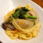 ラ･マンチーナ - 牡蠣と菜の花のタリアテッレ