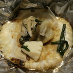 追分温泉 - 帆立のホイル焼き