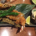 割旬 葉隠 - 活車海老フライタルタルソース