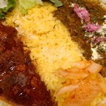 SPICY CURRY 魯珈 - ラムカレー＆春の薫り。菜の花と鰈のサグフィッシュキーマ