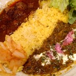 SPICY CURRY 魯珈 - ラムカレー＆春の薫り。菜の花と鰈のサグフィッシュキーマ