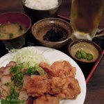 味のれん - 日替りランチ ￥６８０・生ビール ￥４００