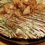 Sakesakanatoteppanfukurou - つくね芋の九条ねぎ入りお好み風(納豆入) 850円