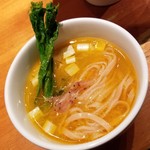 麺屋 六感堂 - 花便り（桜えびと桜のつけ蕎麦）