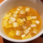 麺屋 六感堂 - 花便り（桜えびと桜のつけ蕎麦）