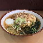そばの神田 東一屋 - アサソバビンボー！  
      朝そば＋ゲソかき揚げ！