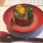 日本料理 肉菜 百福 - 旬菜　春野菜人参寄せ　新玉ねぎ酢