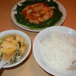 満菜館 - 手前ライス（スープ付）２２０円