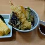 Sanzokuya - ミニ天丼390円ミニ卵焼き220円