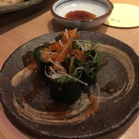 鮨丸 - 刺盛りの残った野菜を巻物にしてリメイク(サービス)