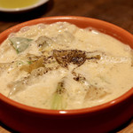 餃子とスパークリング バブルス - 炊き餃子