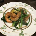 中国料理 丹甫 - 天使のエビと牡蠣と野菜のXO醤炒め