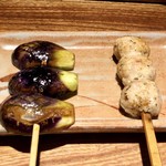 とり喜 - つくねと小茄子