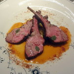 キノシタ - 仔羊の瞬間燻製のロースト、ジュのソース