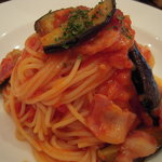洋食季節料理 ほそ田 - 揚げ茄子トマトスパゲティ