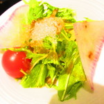 黄鶴 - ３月の美福ランチ　２０００円（税込）のサラダのアップ【２０１８年３月】