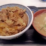 吉野家 - アタマ大盛、豚汁、キムチセット