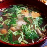 仁亭 - 仁亭風焼かつ(1700円)　味噌汁