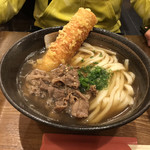 うどん屋 きすけ - 肉うどん960円＋鯛ちくわ天160円