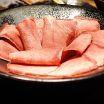 大衆すき焼き北斗 - 牛タン盛りすき焼き肉