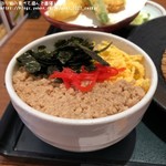 Soba Ikkon Gen - そば膳：ギューギューに詰められたそぼろ丼