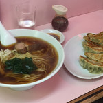 中華そば ターキー - 2019年3月。メンマラーメン680円とギョーザ480円。