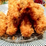 とんかつ檍 - カキフライ俵積み！
