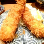 とんかつ檍 - 特大エビフライ