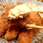 とんかつ檍 - カキフライ俵積み！