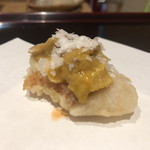 天ぷら たけうち - 唐津産 甘鯛と大間産 紫雲丹