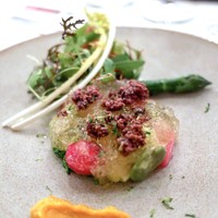 スプレンディード - ☆春の菜園風サラダ　鮪　唐墨ディップ　トマトジュレ