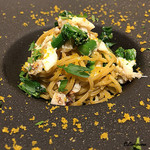 カーサ・デル・チーボ - 毛蟹のｶﾆﾐｿﾀﾔﾘﾝにﾄｹﾞｸﾘｶﾞﾆと菜花にﾎﾞｯﾀﾙｶﾞ