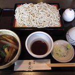 蕎麦貴石 - 「鴨せいろそば　大盛り　￥1.350」