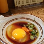 とんかつ大将 - 変わり種のタレ～しっかり混ぜてくださいね～と店員さんからのアドバイス