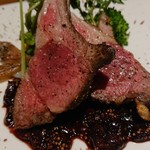 みざん - 仔羊ロースのロースト。アップ。