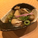ワイン&オデン ひそか - H.31.2.7.昼 おでん：牡蠣 400円税別