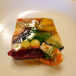 リストランテ ラ・バリック トウキョウ - ランチB 5,500円+サ：野菜のテリーヌ、アメリケーヌソース